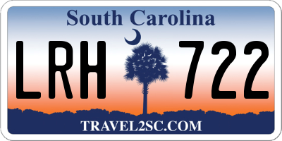 SC license plate LRH722