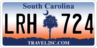 SC license plate LRH724
