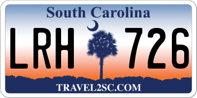 SC license plate LRH726