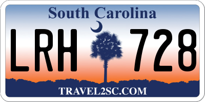SC license plate LRH728