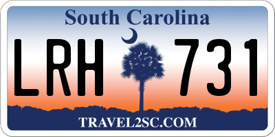 SC license plate LRH731