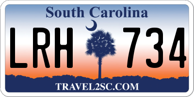 SC license plate LRH734