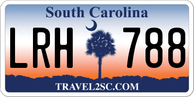 SC license plate LRH788