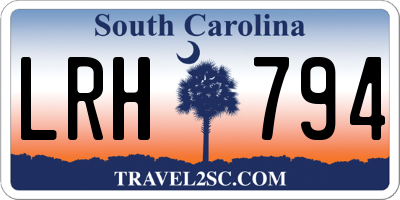 SC license plate LRH794