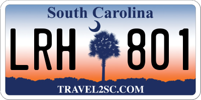 SC license plate LRH801