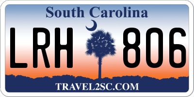 SC license plate LRH806