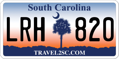 SC license plate LRH820