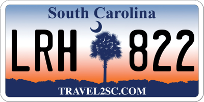 SC license plate LRH822