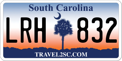 SC license plate LRH832