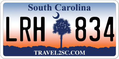 SC license plate LRH834