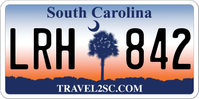SC license plate LRH842