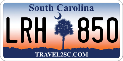 SC license plate LRH850