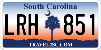 SC license plate LRH851