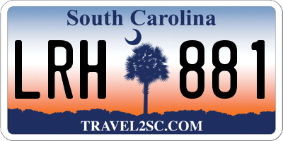 SC license plate LRH881