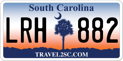 SC license plate LRH882