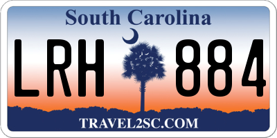 SC license plate LRH884