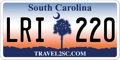 SC license plate LRI220