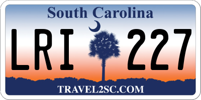 SC license plate LRI227
