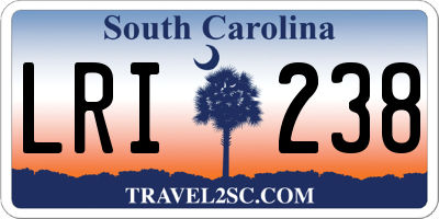 SC license plate LRI238
