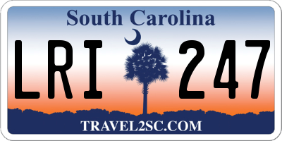SC license plate LRI247