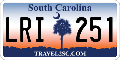 SC license plate LRI251