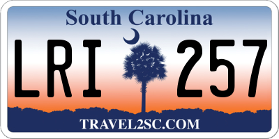 SC license plate LRI257