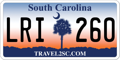 SC license plate LRI260