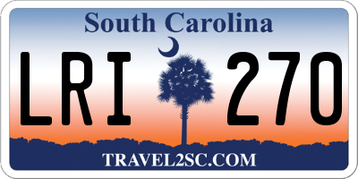 SC license plate LRI270