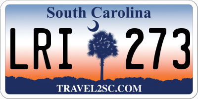 SC license plate LRI273