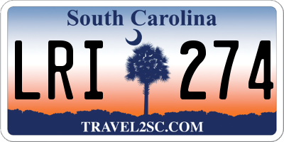 SC license plate LRI274