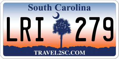 SC license plate LRI279