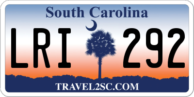 SC license plate LRI292