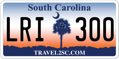 SC license plate LRI300