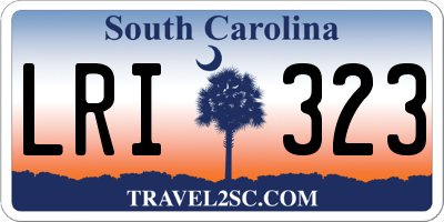 SC license plate LRI323