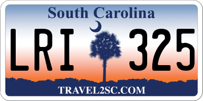 SC license plate LRI325