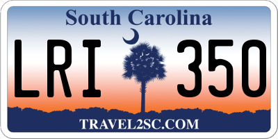 SC license plate LRI350