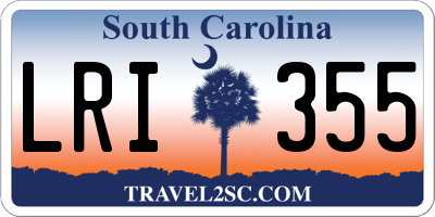 SC license plate LRI355