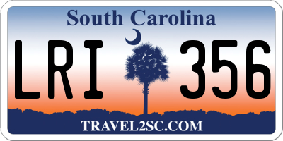 SC license plate LRI356