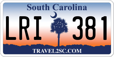 SC license plate LRI381
