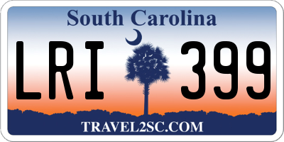 SC license plate LRI399