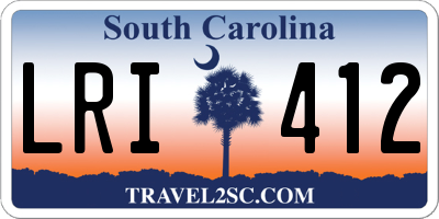 SC license plate LRI412