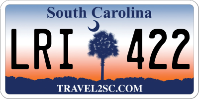 SC license plate LRI422
