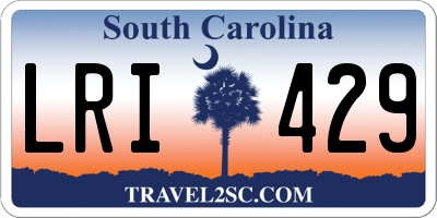 SC license plate LRI429