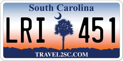 SC license plate LRI451