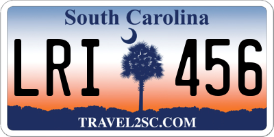 SC license plate LRI456