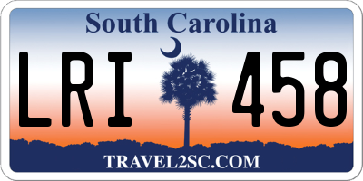 SC license plate LRI458