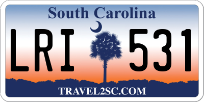 SC license plate LRI531
