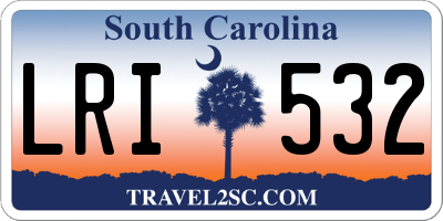SC license plate LRI532