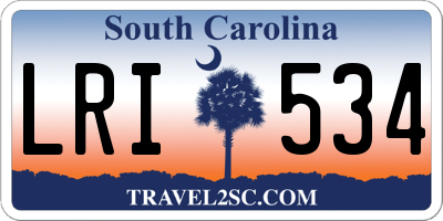 SC license plate LRI534