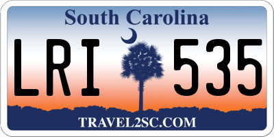 SC license plate LRI535